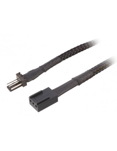 0,3 mt 3-Pin prolunga sleeve nero