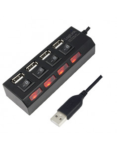 USB 2.0 HUB, 4 porte Nero...