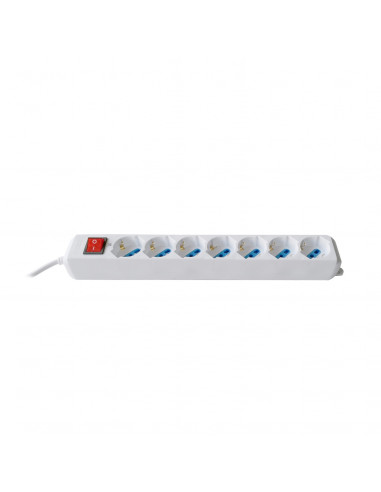 Multipresa 7 Prese Schuko 10/16A Bianca