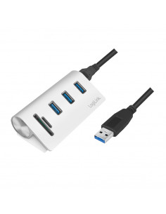 HB USB3.0 3-Port con Card...