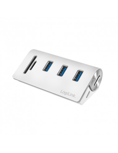 HB USB3.0 3-Port con Card Reader