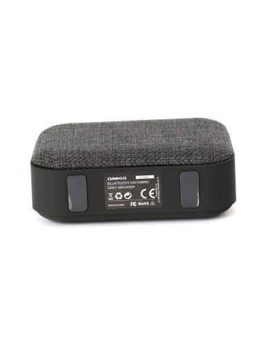 Speaker Portatile Bluetooth Tube Radio FM MicroSD USB 10W Grigio/Blu -  TECHLY