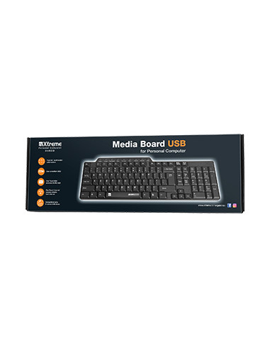 Keyboard USB QWERTY Italian Black