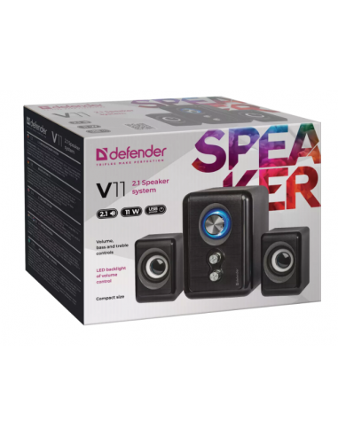 V11 CASSE 2.1, NERO 11W