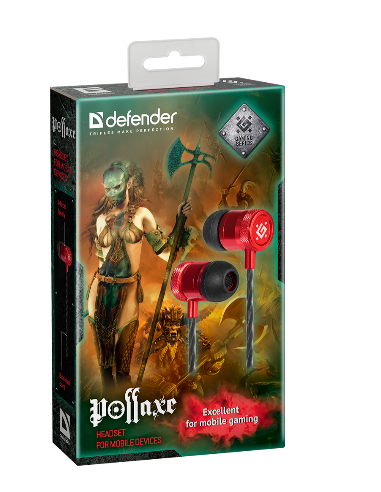 POLLAXE, AURICOLARI GAMING, NERO/ROSSO