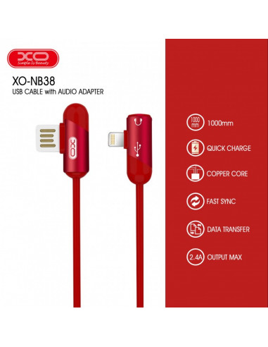 USB Cable Lighting with Audio Adapter
